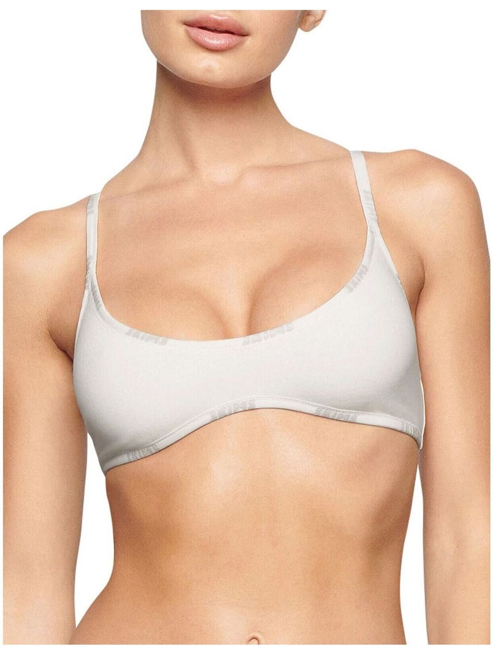 SKIMS NWT Cotton Logo Scoop Neck Bralette - Size 4X